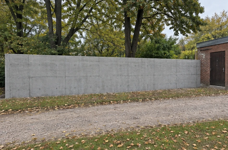 Монолитные заборы: иллюстрация конструкции